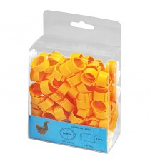 Anilla plástica 16mm Gallinas (100 und) Amarillo